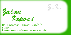 zalan kaposi business card